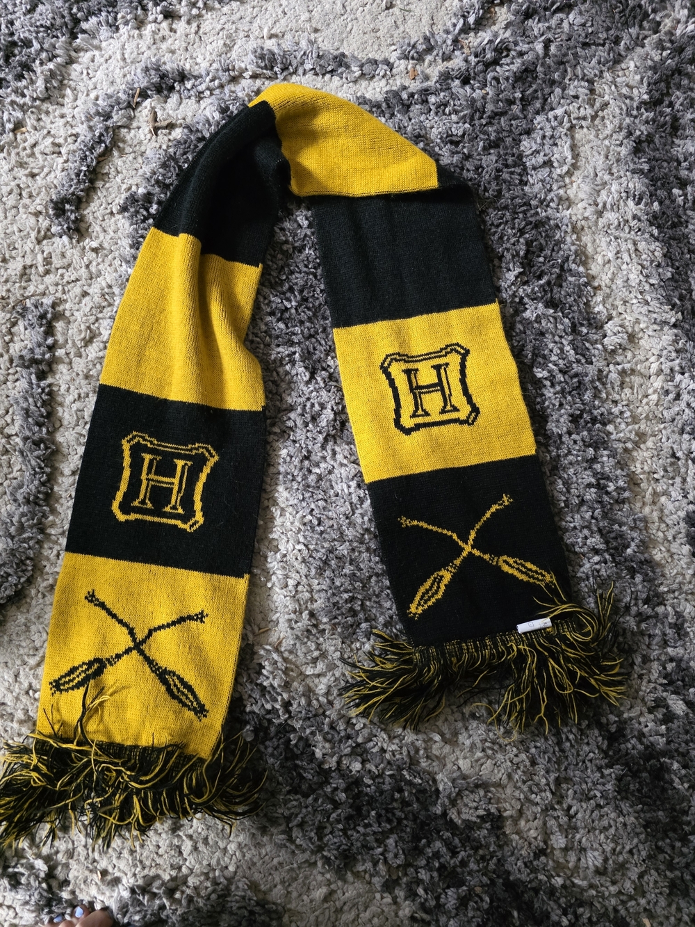 Hufflepuff Black and Yellow Knit Scarf